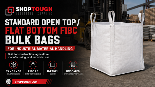 Standard Open Top / Flat Bottom FIBC Bulk Bags for Industrial Material Handling