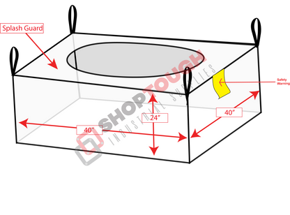 10112 - Concrete-Washout 40x40x24  Open/Flat 3000 LB Uncoated