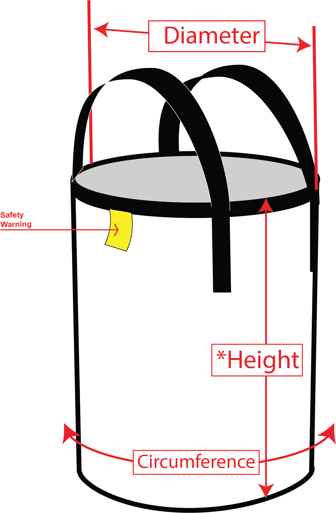Drum Bag 25 In. Diameter 35 In. Tall