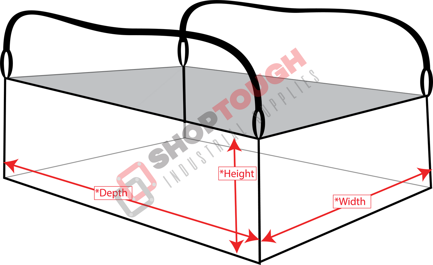 10115 - Oversize 55x55x36 U-Panel Open/Flat 3500 LB Uncoated